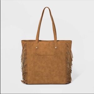 Cognac Fringe tote